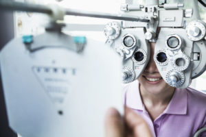 woman at optometrist